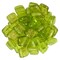 Czechmate 6mm Square Glass Czech Two Hole Tile Bead, Gold Marbled Olivine